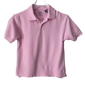 Gapkids Boys Short Sleeves Pink Polo Shirt Medium